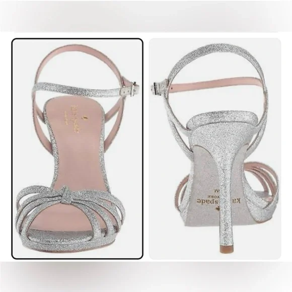 Elegant Silver Strappy Heels - Picture 2 of 10